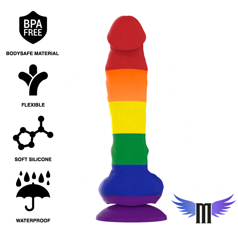 Flexibilní LGBT dildo se silnou přísavkou